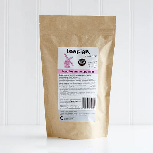 Lakrids & Pebermynte løs te - 250 g.