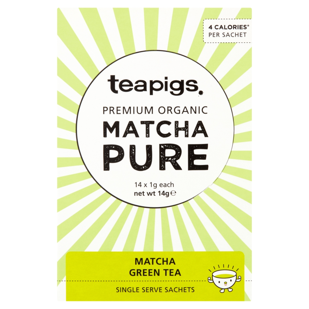 teapigs matcha green tea 14s. Matcha grøn te i æske 14 serveringer.