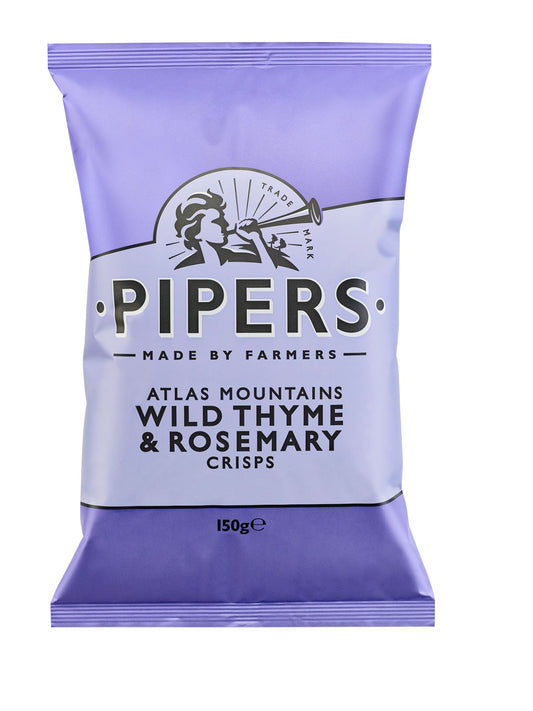 Pipers Wild Thyme and Rosemary crisps chips med vild timian og rosmarin snacks