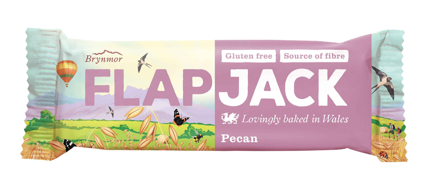 Flapjack pecan pekan pekannødder nødder glutenfri snackbar