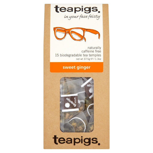 teapigs sweet ginger tea 15s. Sød ingefærte i æske 15 stk.