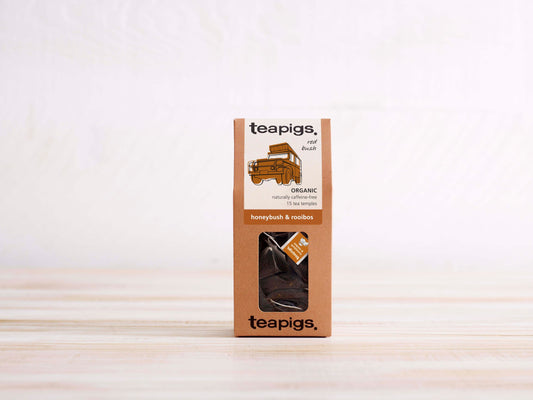 teapigs honeybush and rooibos organic herbal red tea. økologisk urtete 15 templer