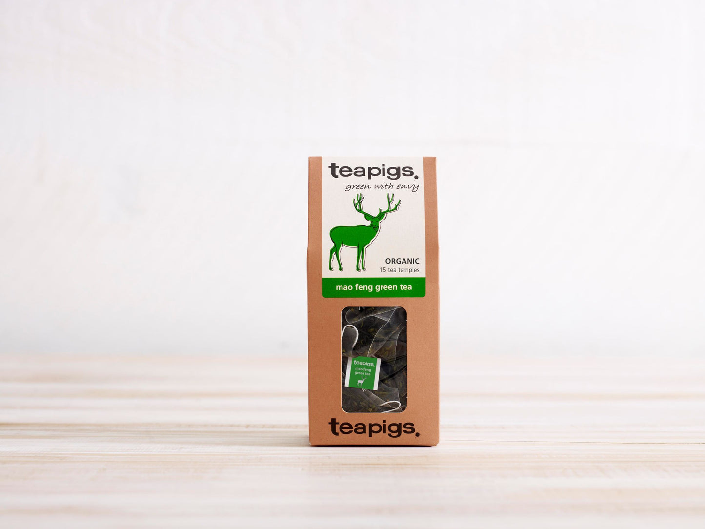 teapigs økologisk mao feng grøn te i pakke