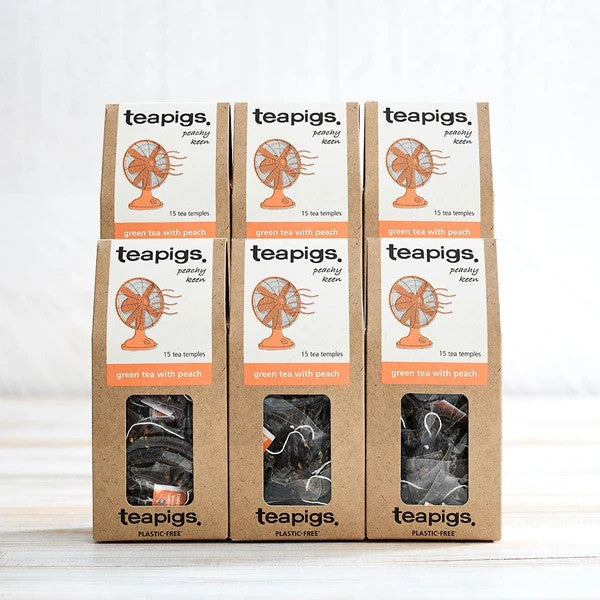 teapigs green tea with peach grøn te med fersken 15 templer