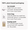 teapigs anvender 100% plantebaseret pakninger