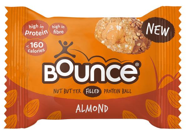 Bounce nut butter filled protein ball almond. Protein bar