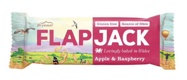 Flapjack apple raspberry æble hindbær bær glutenfri snackbar