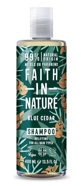 Blue Cedar shampoo 400 ml fra faith in nature