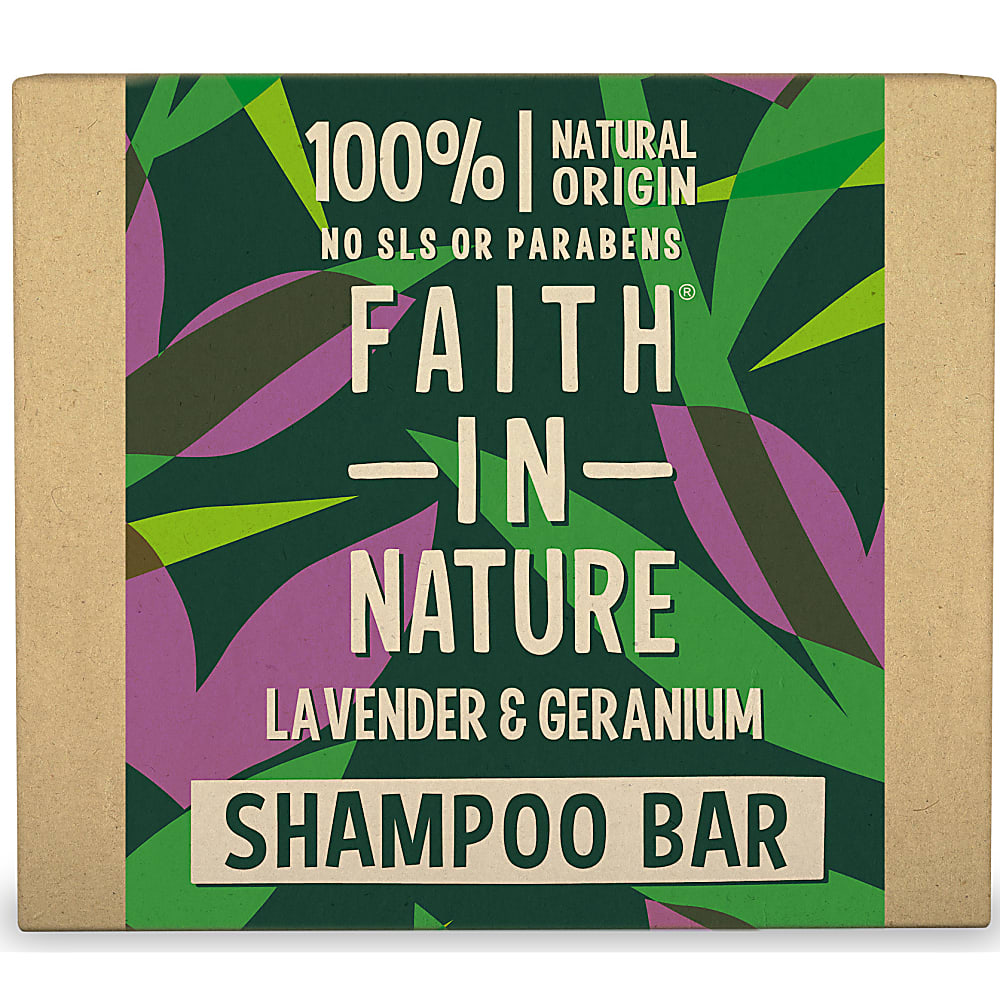 koloni kuffert rive ned Shampoo: Lavendel & Geranium bar 85 g fra Faith in Nature – Body247