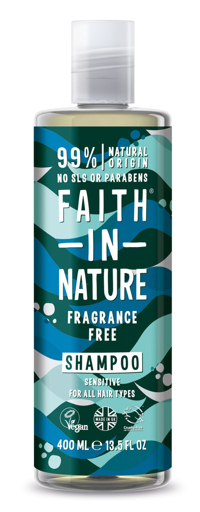 Parfumefri shampoo 400 ml fra faith in nature (fragrance free shampoo)