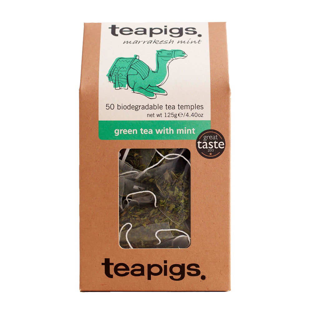 teapigs green tea with mint grøn te med mint 50 templer