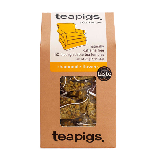 teapigs kamilleblomster te. Chamomile tea. Koffeinfri kamillete 50 stk.