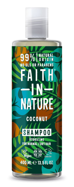 Kokos shampoo 400 ml fra faith in nature. 