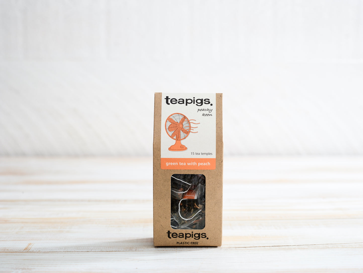 teapigs green tea with peach grøn te med fersken 15 templer