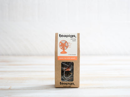 teapigs green tea with peach grøn te med fersken 15 templer