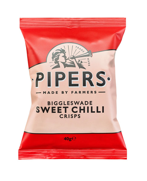 Pipers sweet chilli chips sød chili snacks crisps