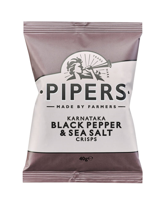 Pipers black pepper sea salt sort peber havsalt chips snacks crisps