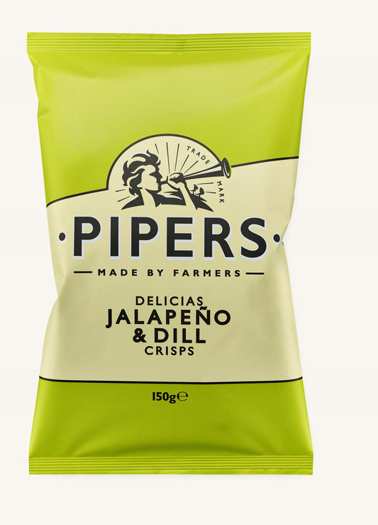 Pipers jalapeno dill chips snacks crisps