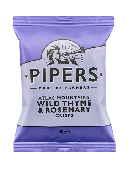 Pipers Wild Thyme and Rosemary crisps chips med vild timian og rosmarin snacks
