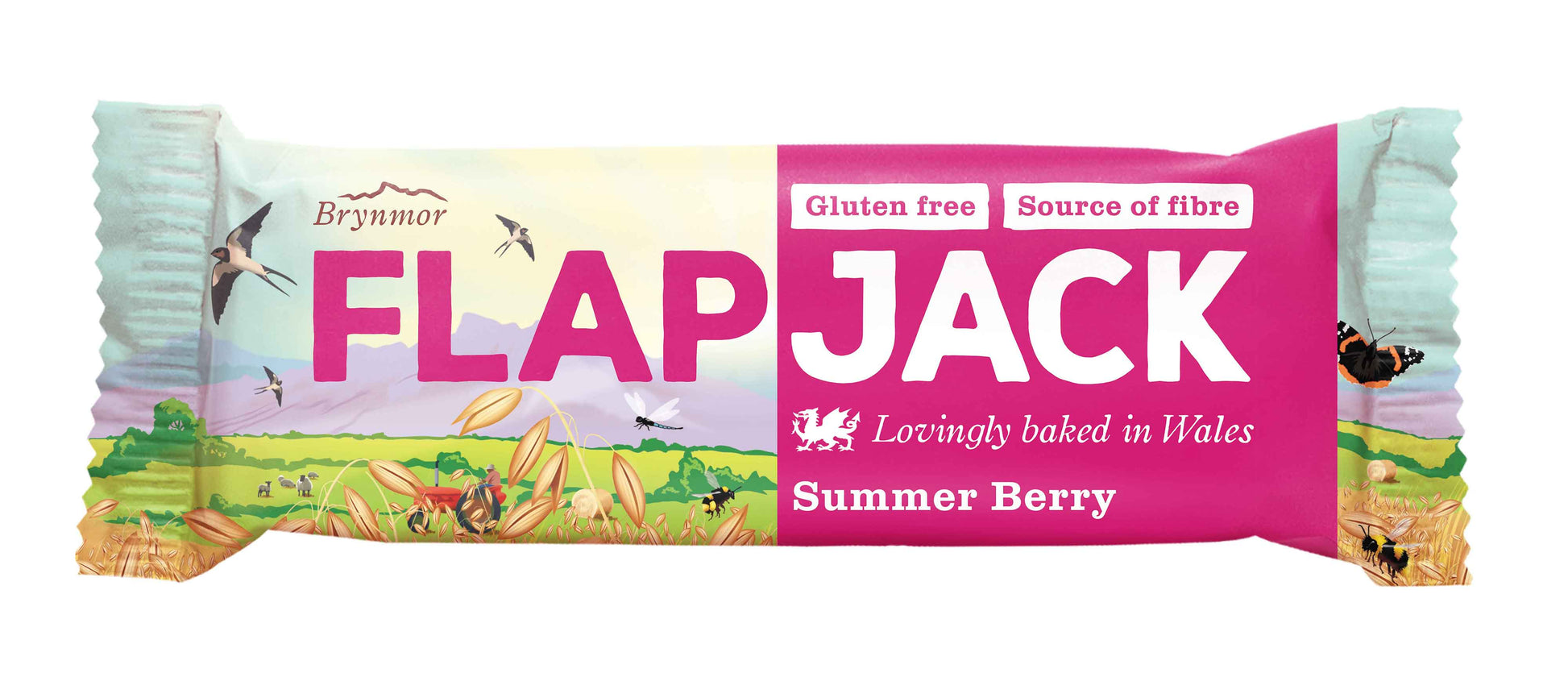 Flapjack summer berry sommerbær sommer bær glutenfri snackbar