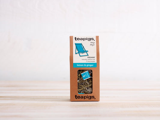 teapigs organic Lemon & ginger tea. Økologisk Citron og ingefær te 15 stk.