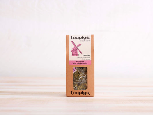 teapigs økologisk Lakrids & Pebermynte te - 15 stk. organic liquorice and peppermint tea. koffeinfri.