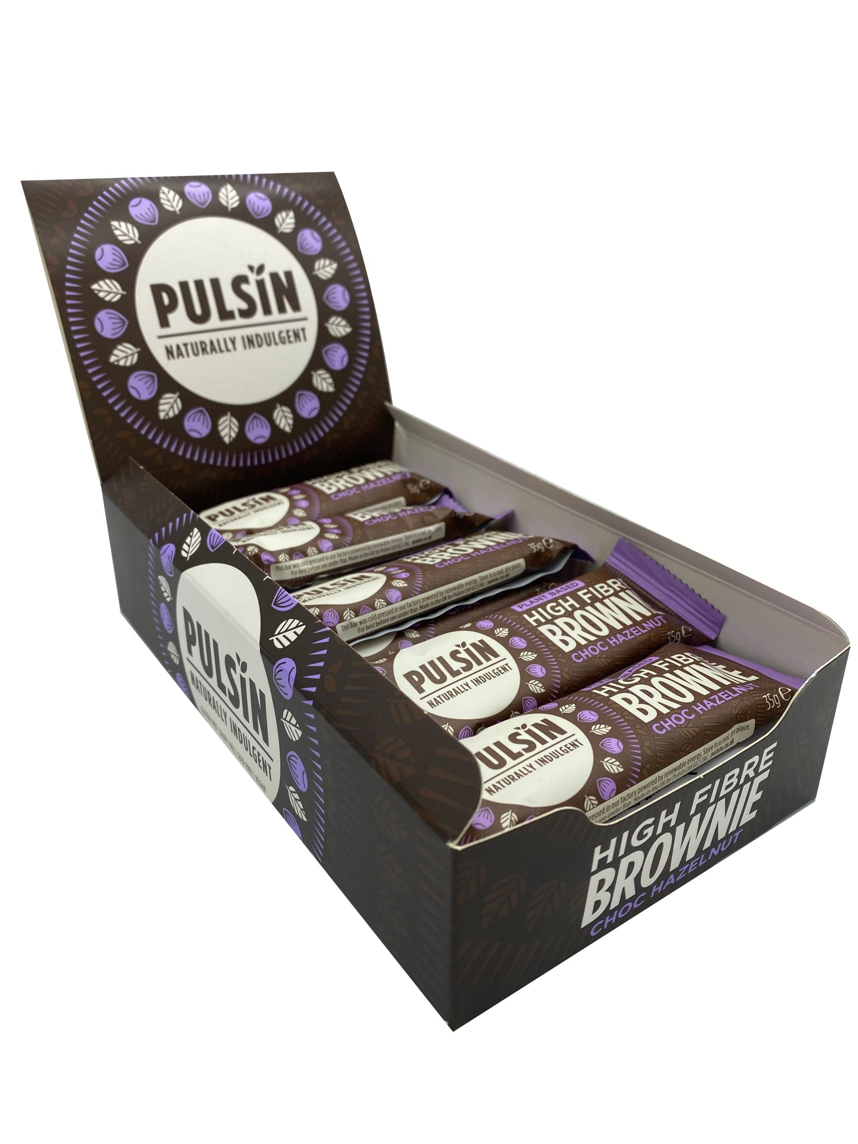 High fibre Hazelnut brownie i æske