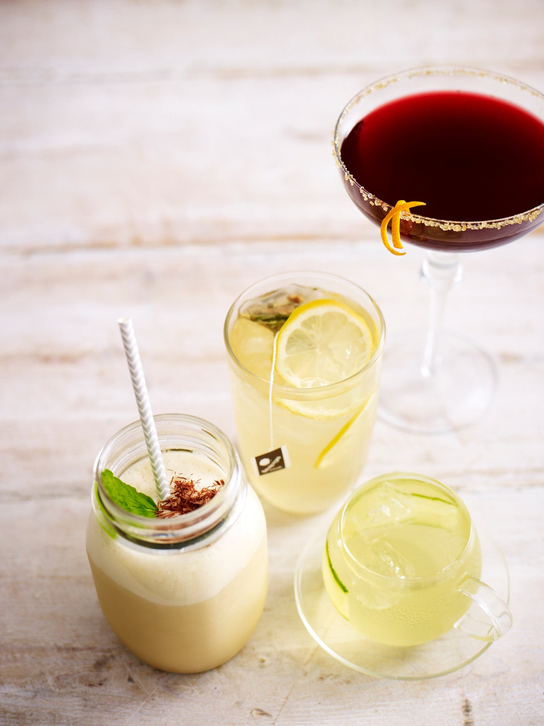 teapigs forskellige drikke tilberedt isshake iste martini 