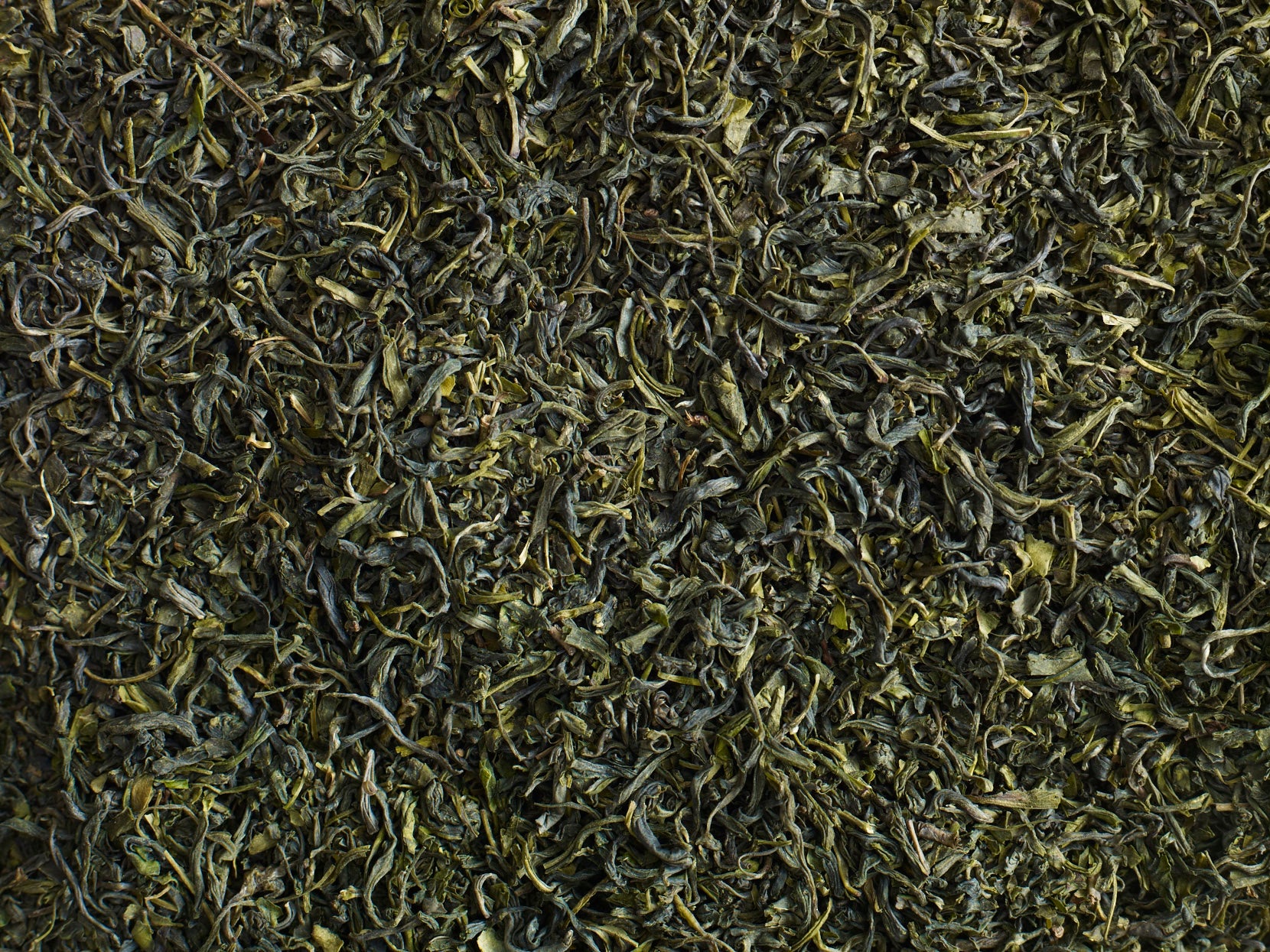 teapigs Mao Feng grøn te tæt på. close up