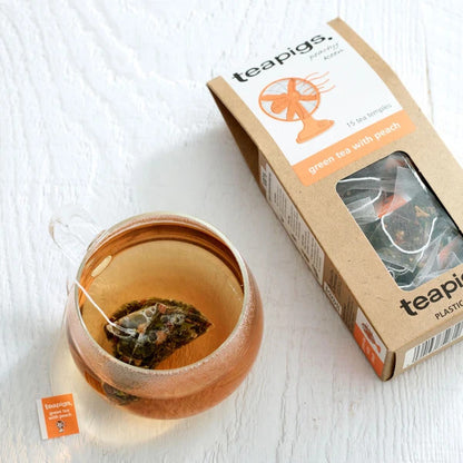 teapigs green tea with peach grøn te med fersken 15 templer